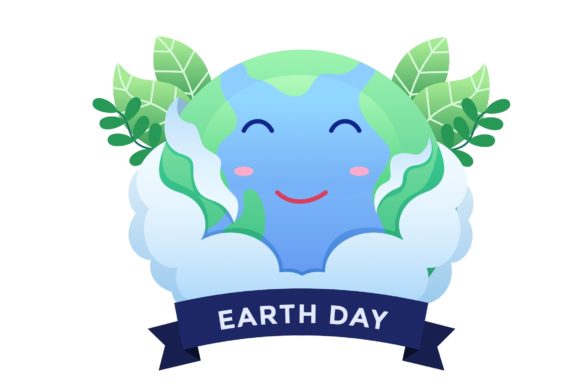 Earth Day Illustration with Cute Earth Graphics