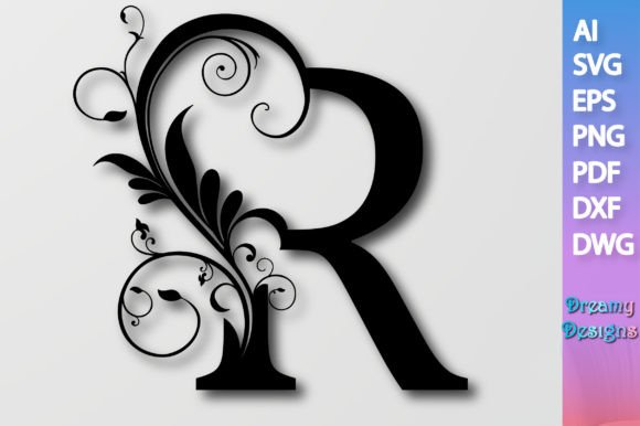 Floral Alphabet R SVG: A Graphics Review for Crafts and Content