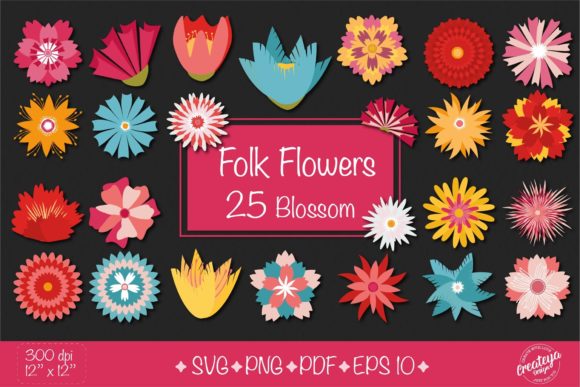 Flower SVG Bundle, Hippie and Groovy: Graphics for Local Branding