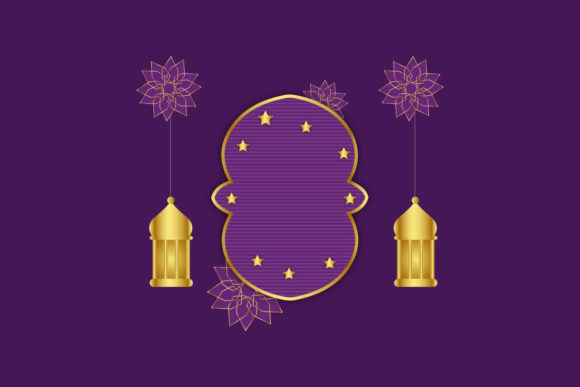 Golden Islamic Greeting Card Background - A Versatile Illustration for Design Projects