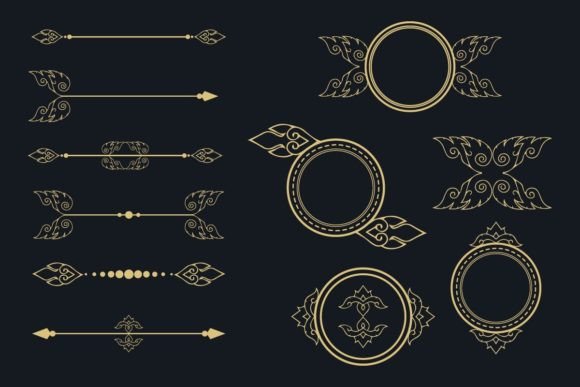 Hand Drawn Vintage Ornamental Elements for Graphics & Illustrations