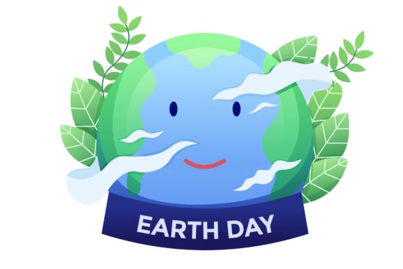 Happy Earth Day Illustration with Earth Graphics for Branding