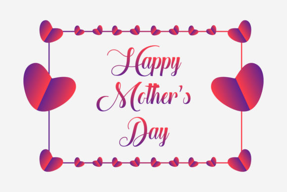 Happy Mothers Day Greeting Heart Design: Graphics & Illustrations Review