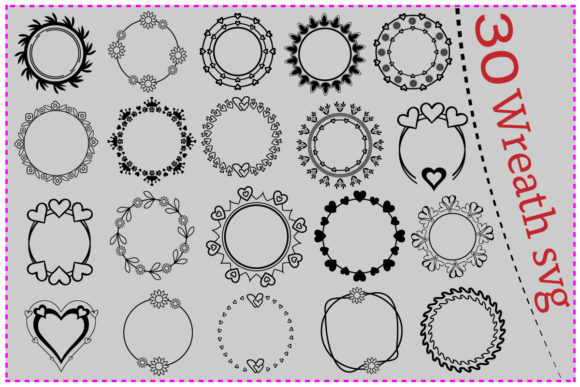 Modern Wreath SVG for Commercial Design and Print Projects