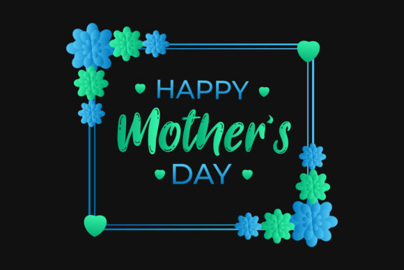 Mothers Day Handwritten Flower Lettering for Branding and Packaging