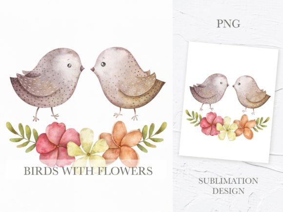 Watercolor Bird Sublimation Png for Creative Design